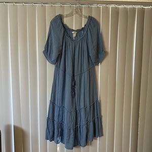 H&M Blue Peasant Dress
